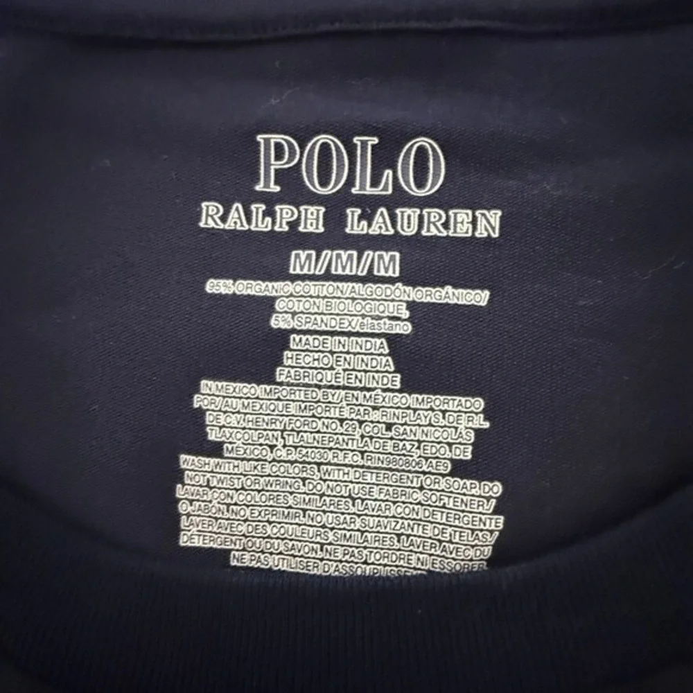 Men's Polo Ralph Lauren Navy Blue Medium T-shirt‎